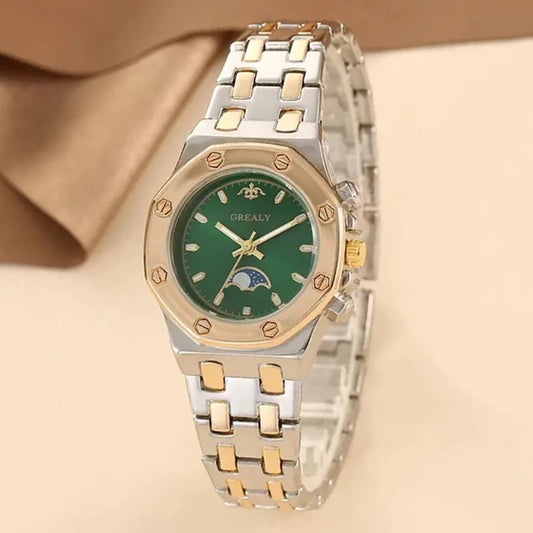 Green Minimal Quartz Women Watch