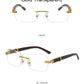 Rimless Gradient Square Sunglasses