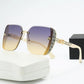 Rimless Vintage Letter Sunglasses