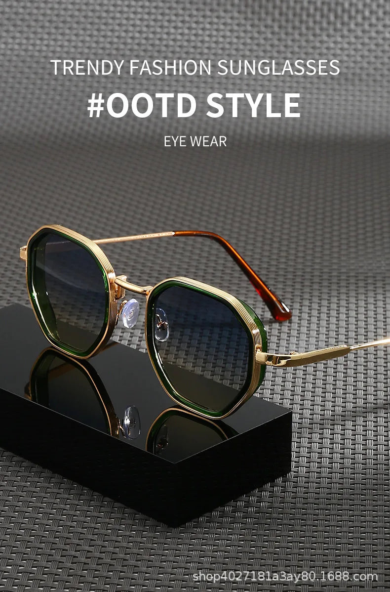 Geometric Square Retro Sunglasses