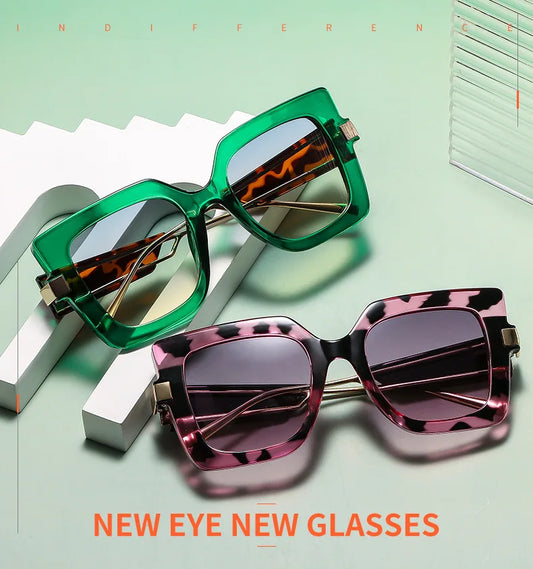 Designer Oversized Square Sunglasses