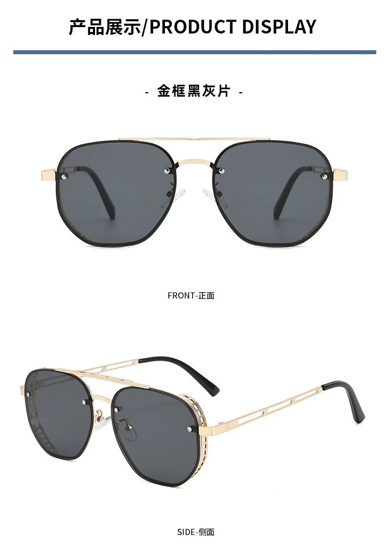 Steampunk Square Metal Sunglasses