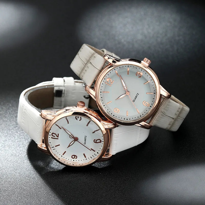 Luxury Leather Quartz Women Watch