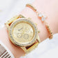 Classic Rhinestone Gold Women Watch