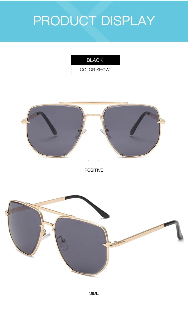 Vintage Metal Design Sunglasses