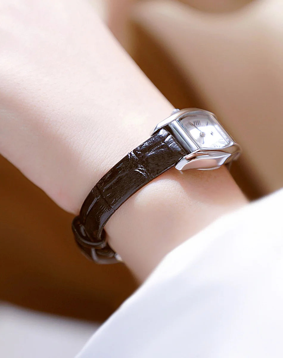 Vintage Rectangle Leather Women Watch