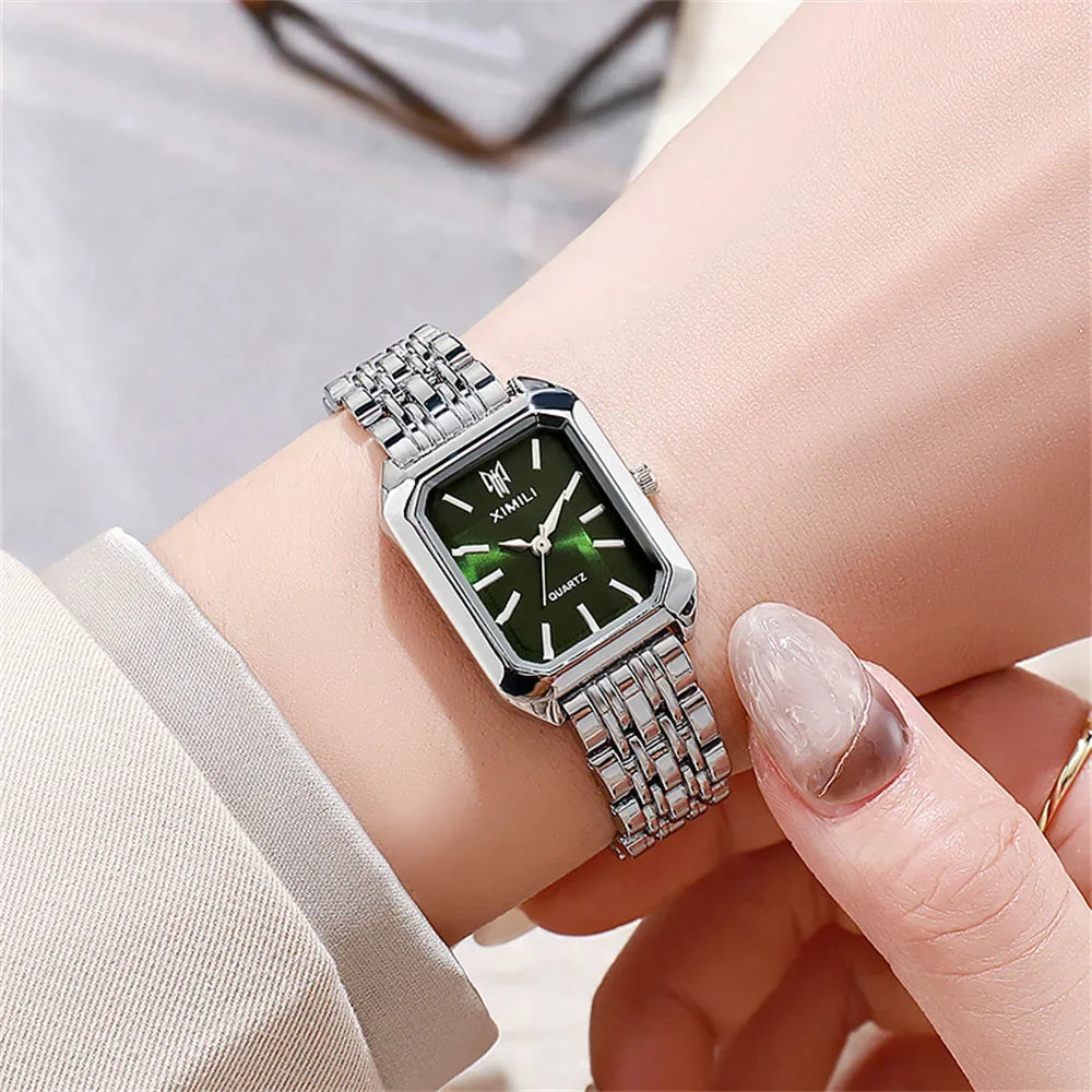 Square Gold Business Women Watch