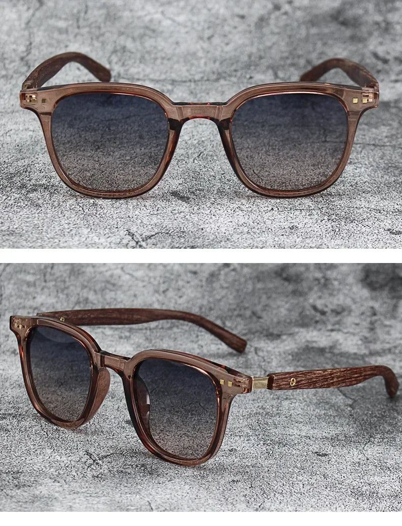 Wood Grain Polarized Sunglasses