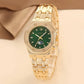 Green Minimal Quartz Women Watch