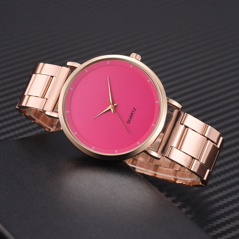 Rose Gold Business Women Watch