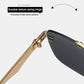 Rimless Pilot Retro Sunglasses