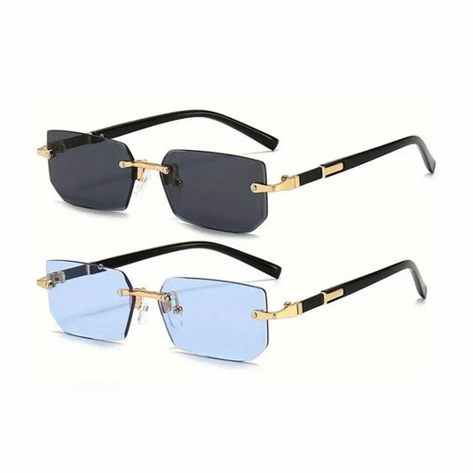Rimless Rectangle Fashion Sunglasses