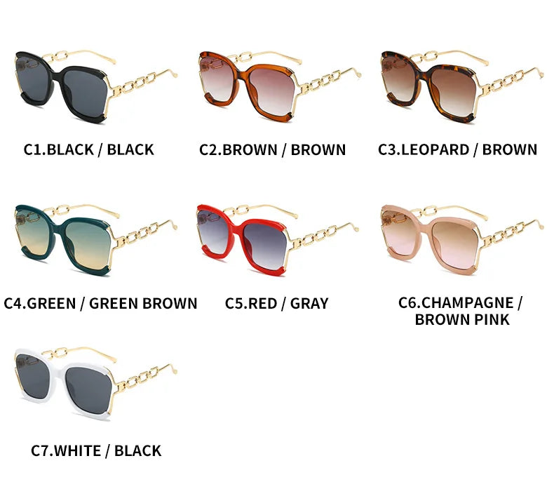 Chain Metal Retro Sunglasses