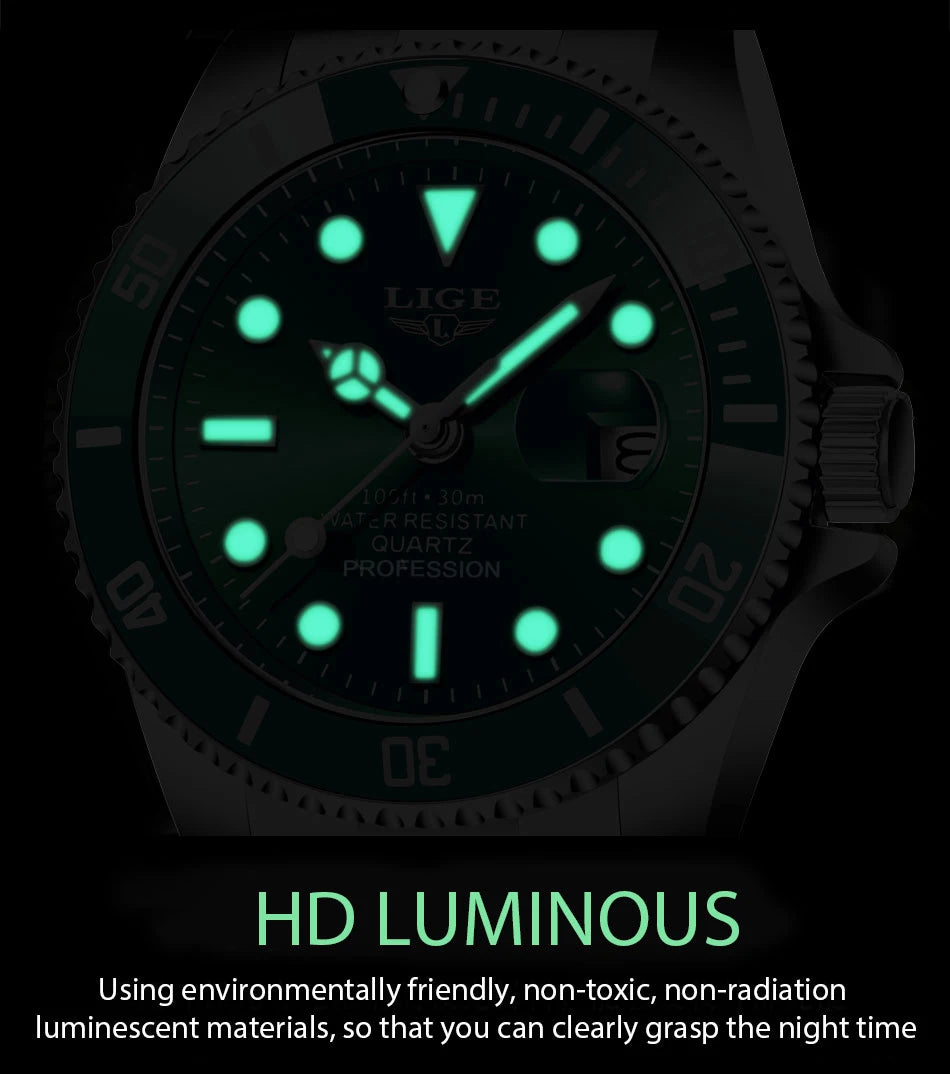 Luminous Date Quartz Men Watch