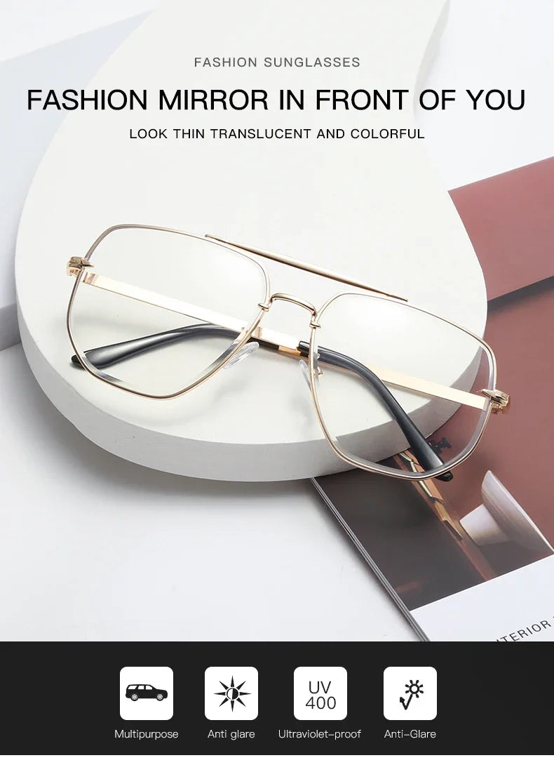 Vintage Metal Design Sunglasses