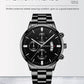 Black Steel Business Men Watch