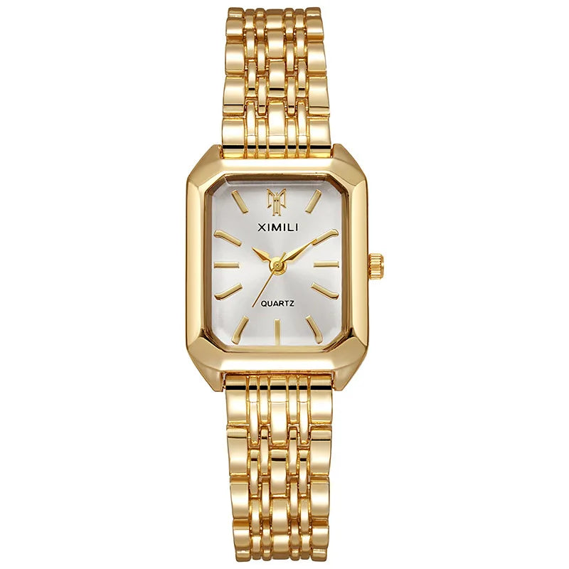 Square Gold Business Women Watch