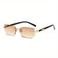 Rimless Rectangle Fashion Sunglasses