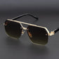 Half Frame Retro Sunglasses