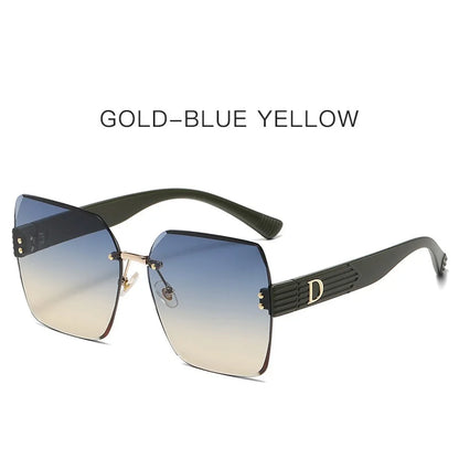 Oversized Rimless Women Sunglasses