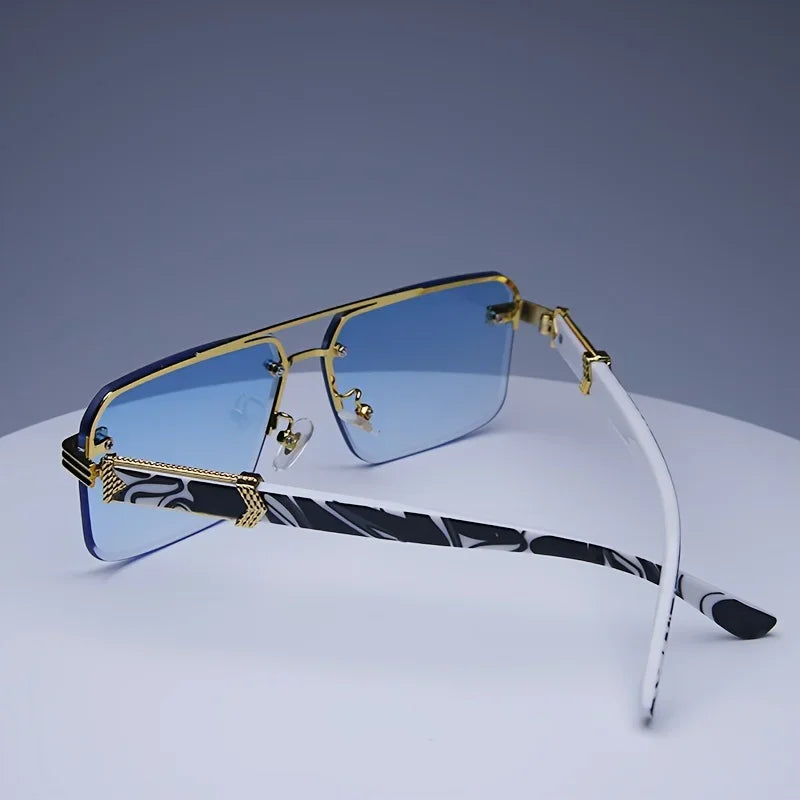 Frameless Classic Square Sunglasses