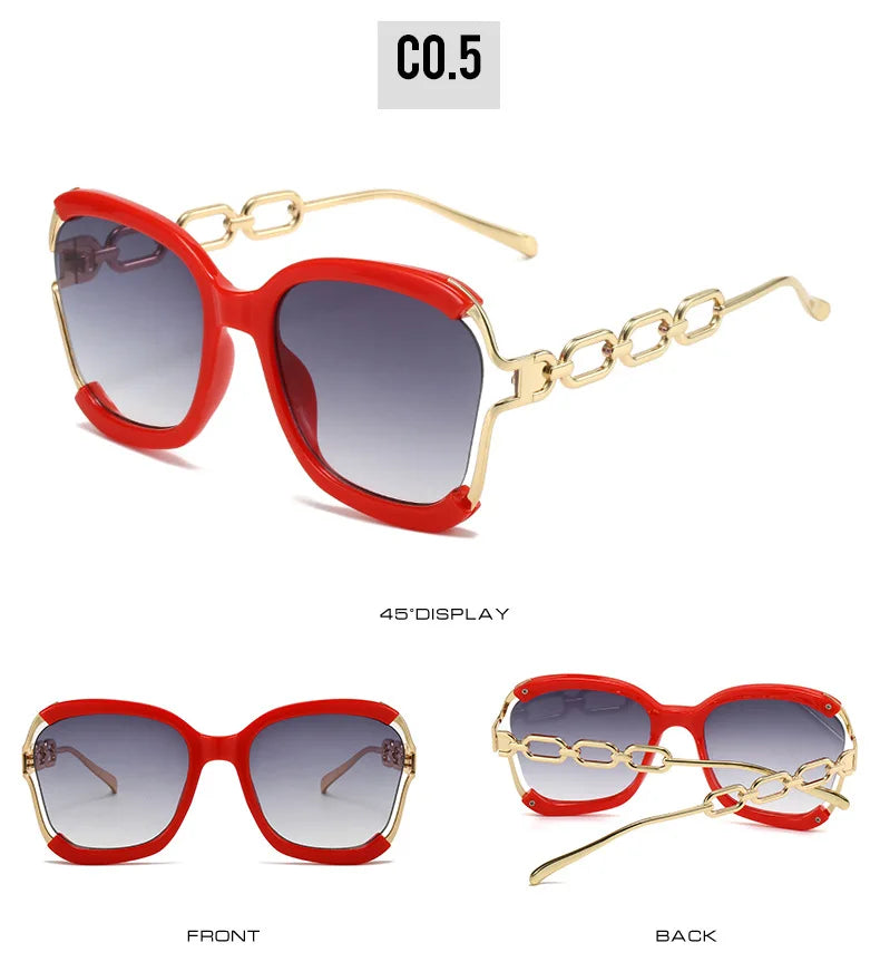 Chain Metal Retro Sunglasses