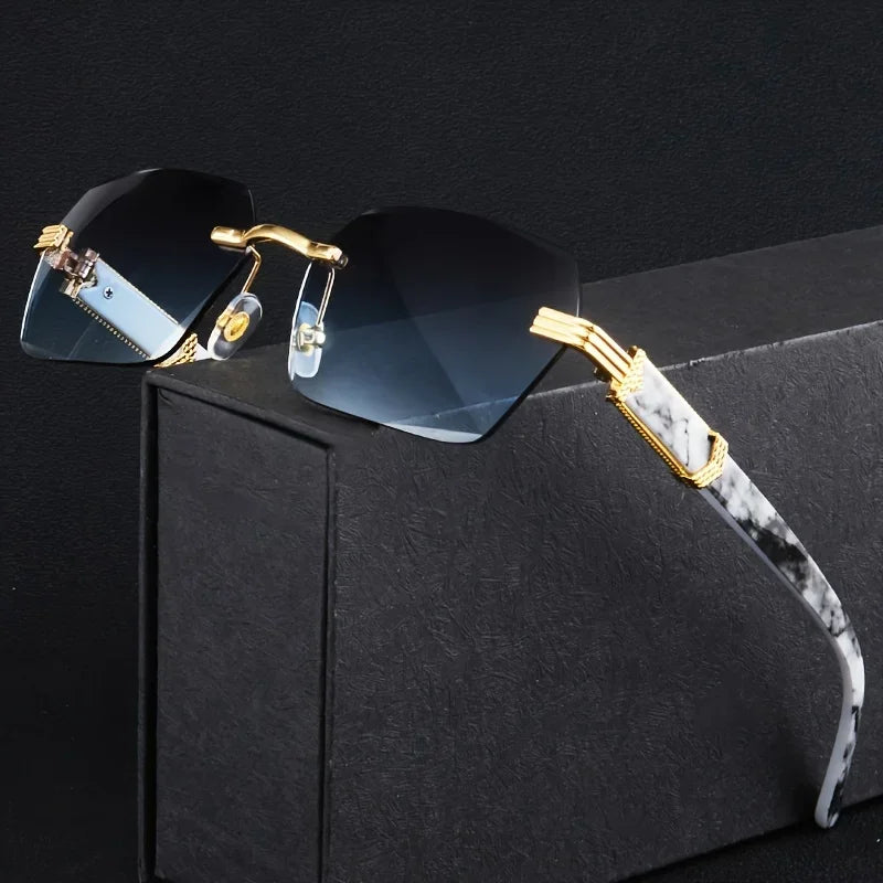 Frameless Classic Square Sunglasses