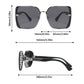 Rimless Vintage Letter Sunglasses