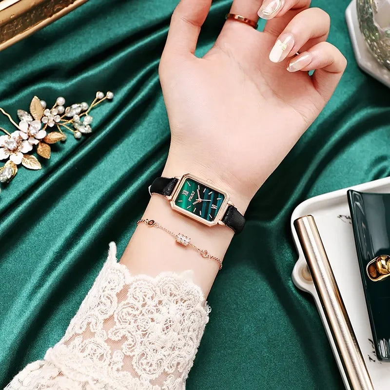 Retro Rectangle Quartz Women Watch