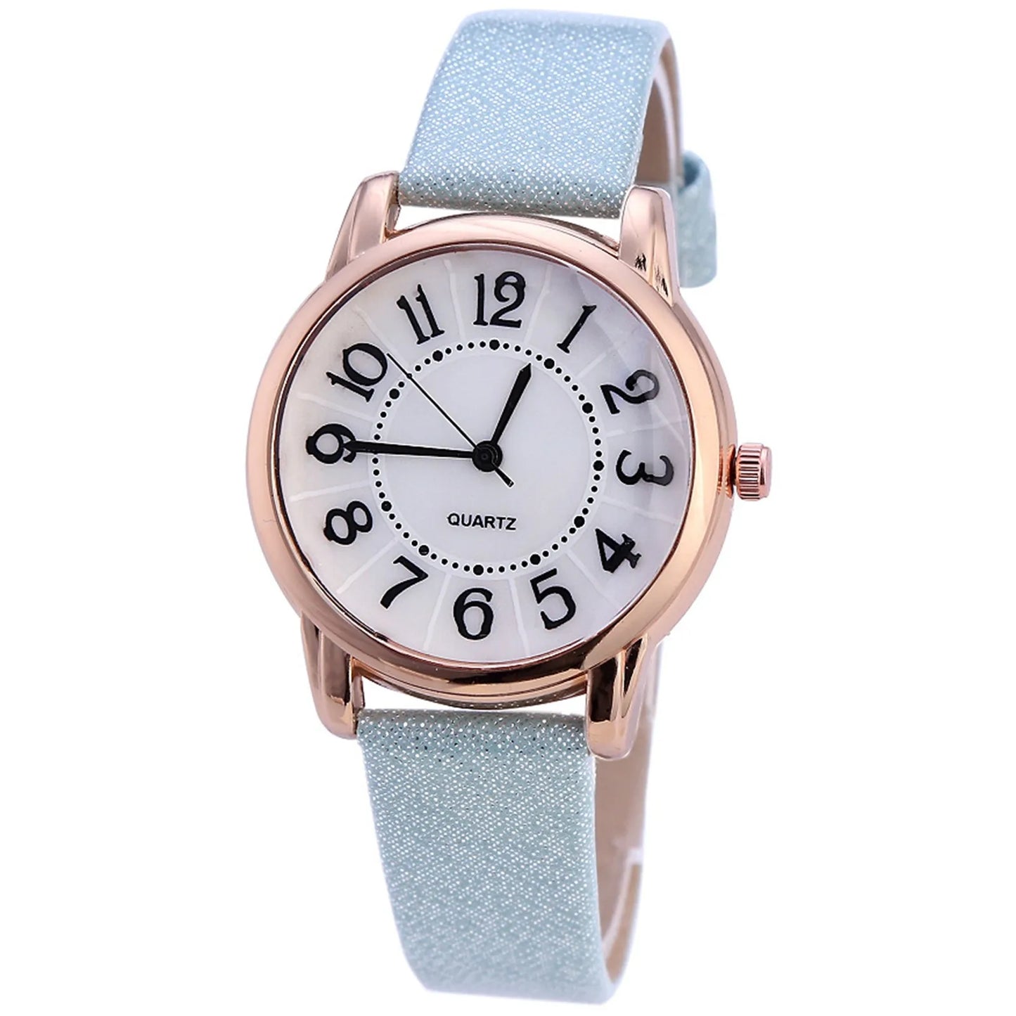 Frosted Dial Leather Women Watch