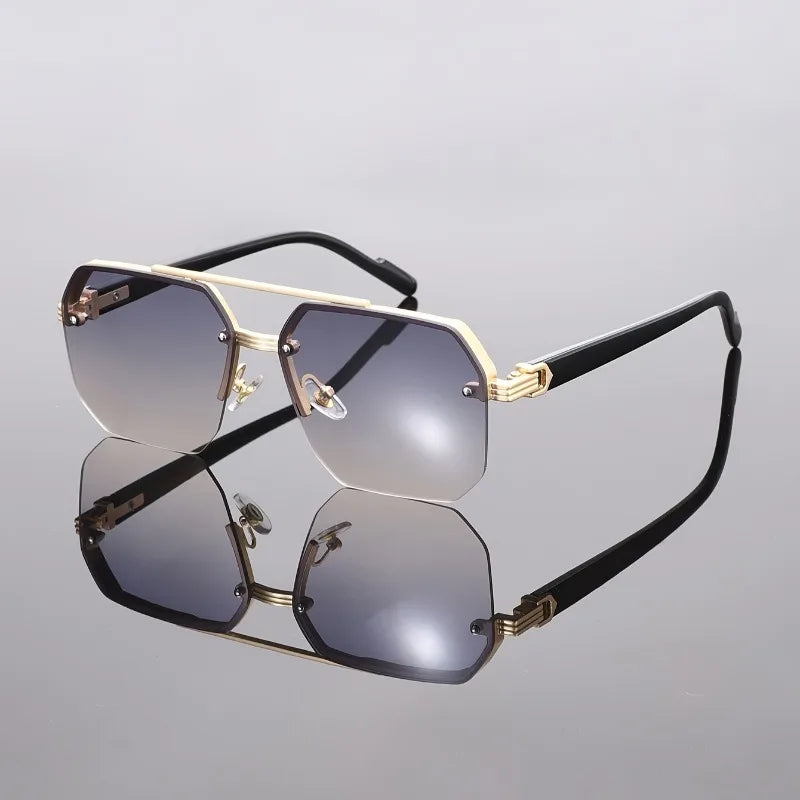 Square Half Frame Sunglasses