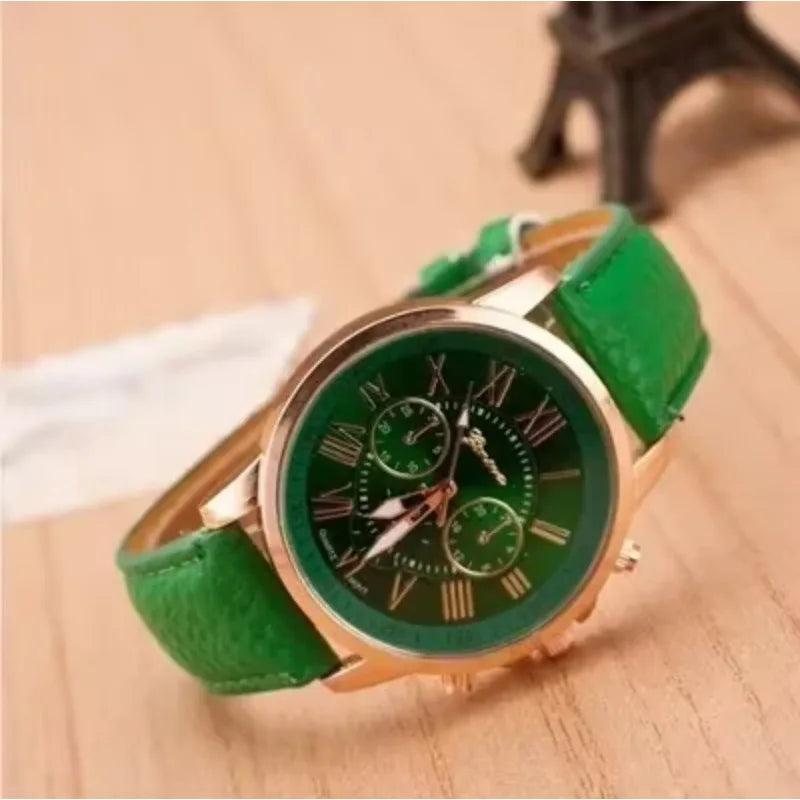 Minimal Leather Dress Women Watch