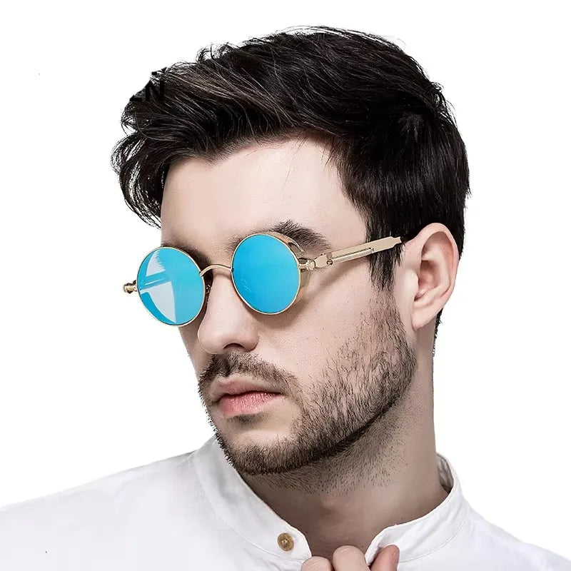 Steampunk Round Retro Sunglasses