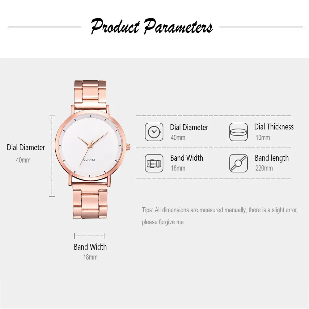 Rose Gold Business Women Watch