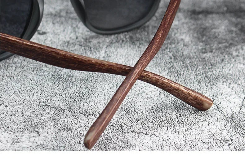 Wood Grain Polarized Sunglasses