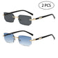 Rimless Rectangle Fashion Sunglasses