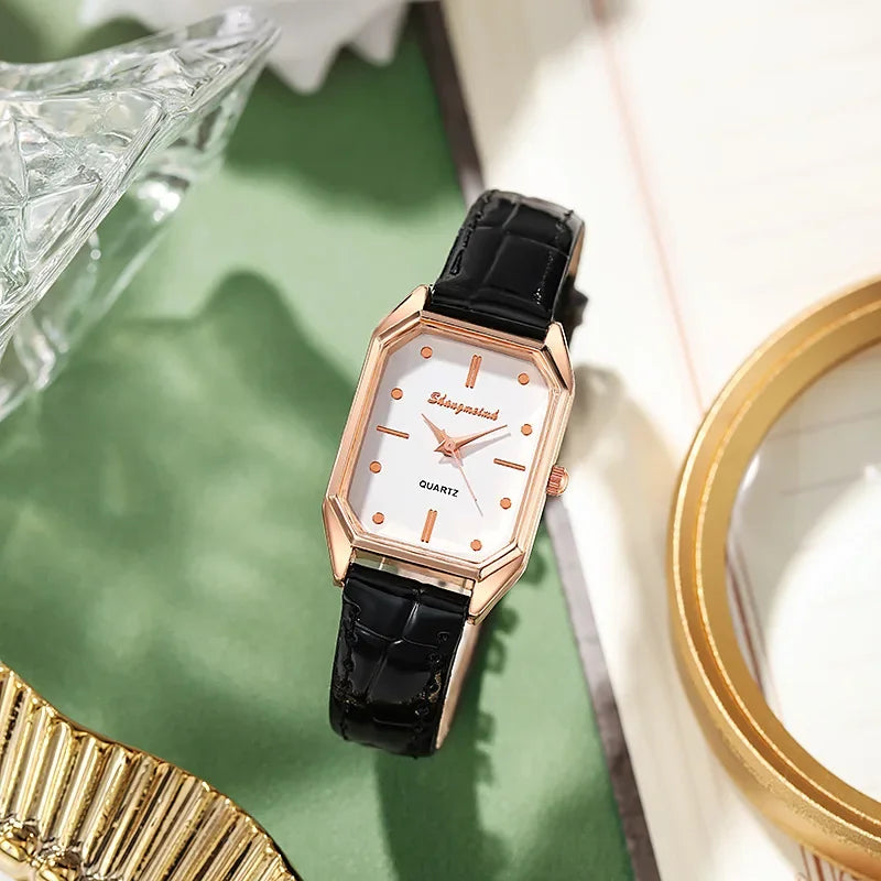 Vintage Leather Small Dial Watch
