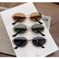 Oval Metal Designer Sunglasses