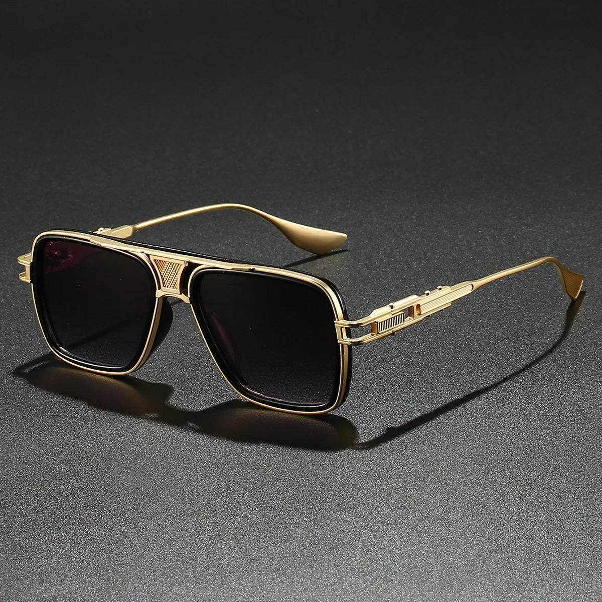 Wooden Vintage Square Sunglasses