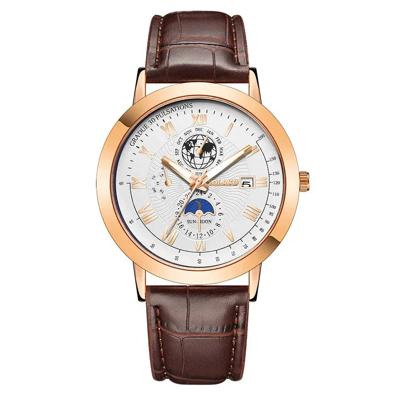 Earth Date Quartz Men Watch