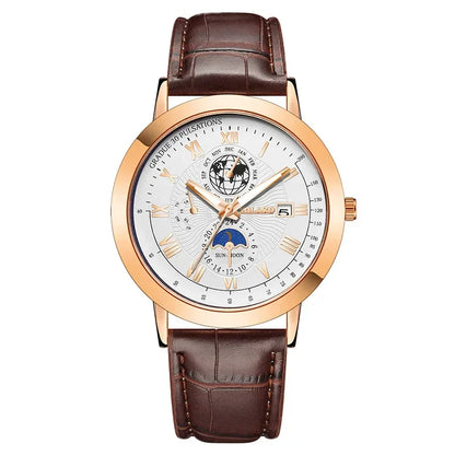 Earth Date Quartz Men Watch