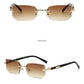 Rimless Rectangle Fashion Sunglasses