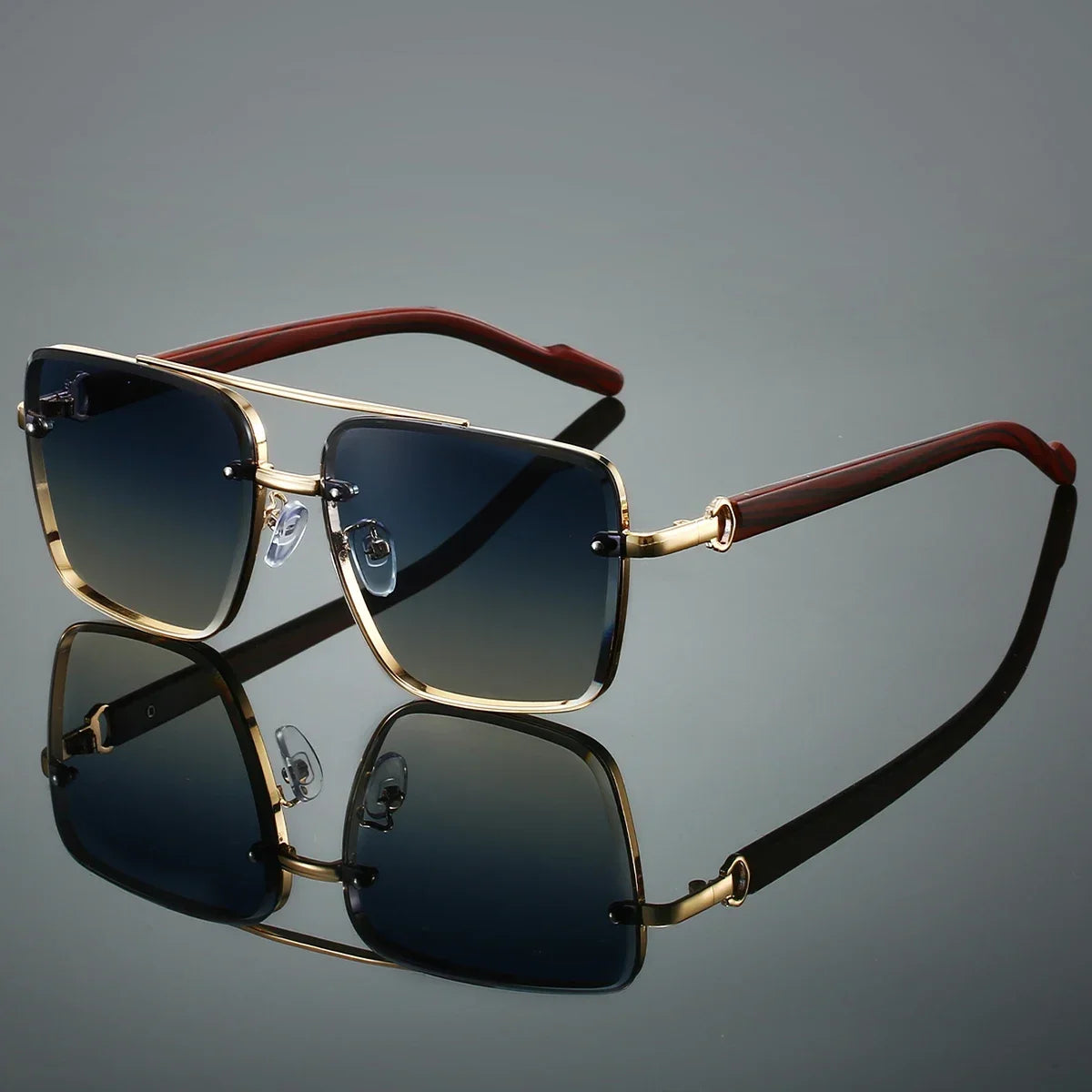 Retro Metal Square Sunglasses