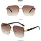 Half Frame Retro Sunglasses