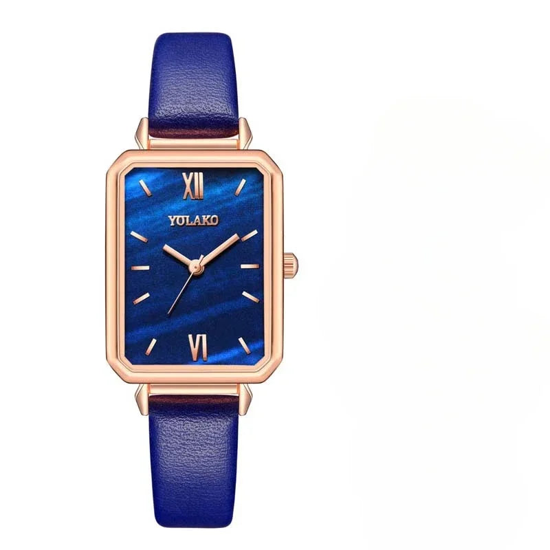 Retro Rectangle Quartz Women Watch
