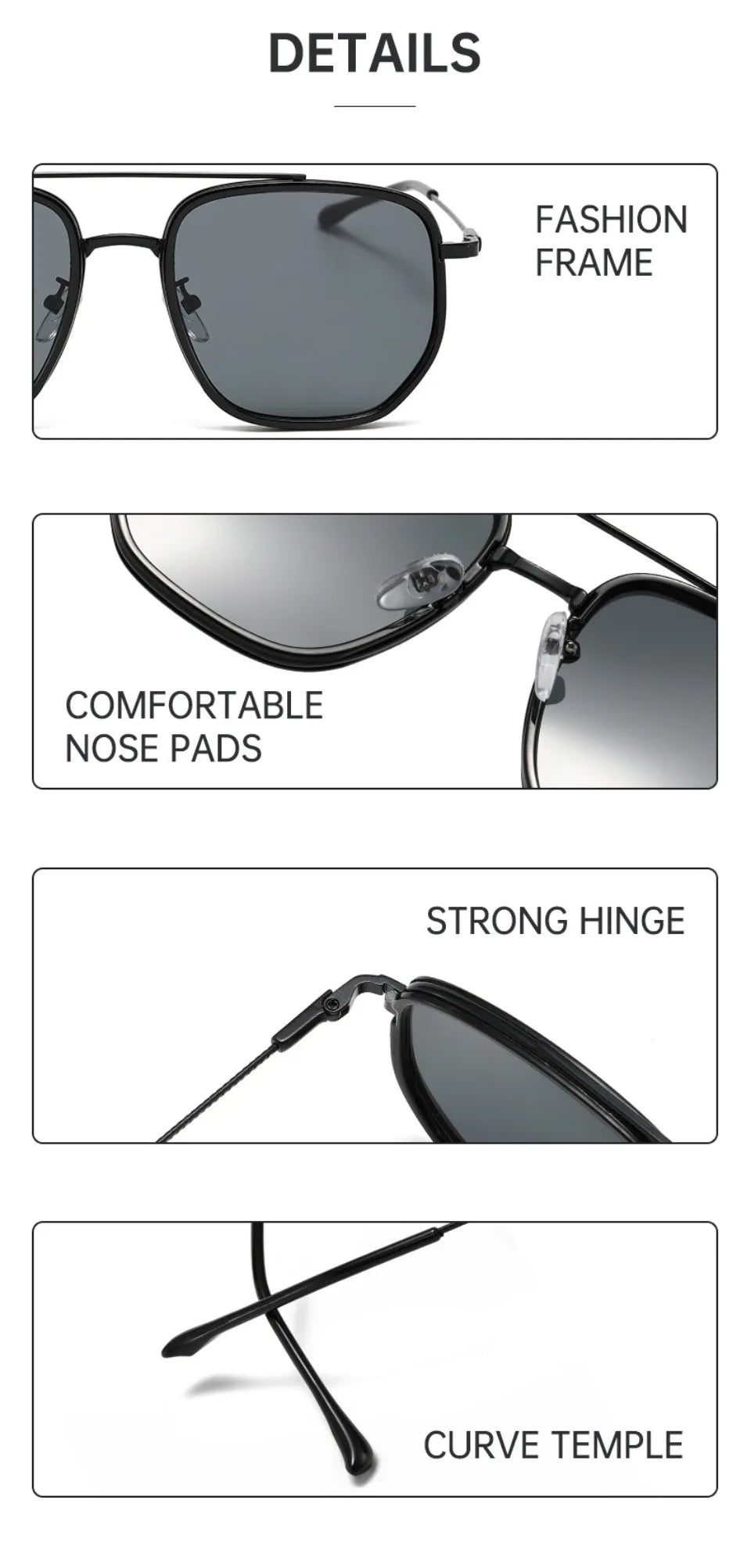 European Designer Big Frame Sunglasses