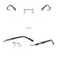 Rimless Rectangle Fashion Sunglasses
