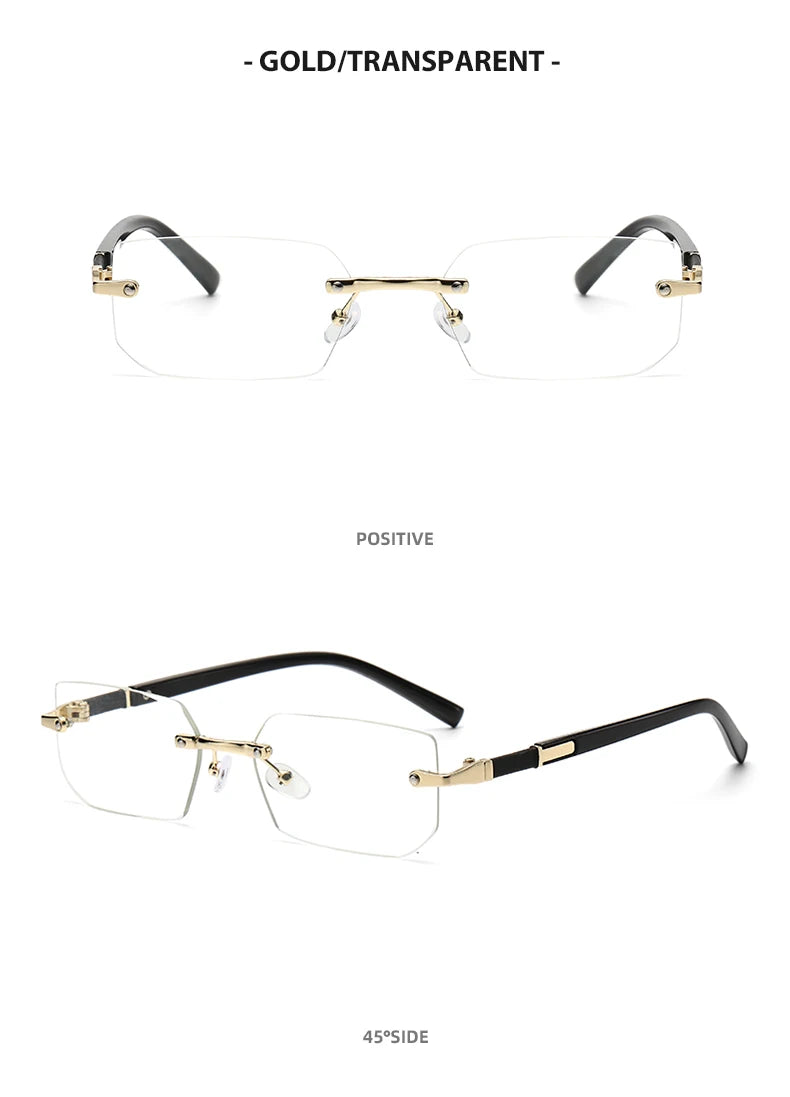 Rimless Rectangle Fashion Sunglasses