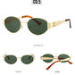 Oval Metal Designer Sunglasses