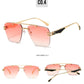 Rimless Pilot Retro Sunglasses